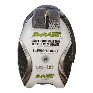 Smaart Subwoofer Cable 5m with Heavy-Duty Connectors